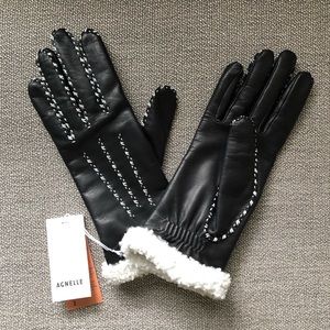 Agnelle Leather Stitched Gloves